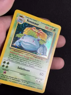 Venusaur 18/130 Holo Rare Base Set 2 Pokemon Card SWIRL - Image 2