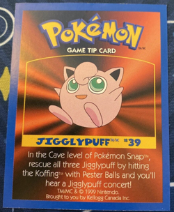 Jigglypuff #39 1999 Pokemon Kellogg's Tip Cards - Image 1