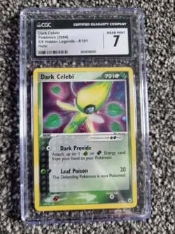 Dark Celebi 4/101 EX Hidden Legends Pokemon Card CGC 7 - Image 1