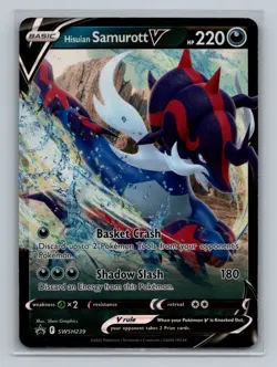 Pokemon SWSH: Sword & Shield Promo Cards #SWSH239 Hisuian Samurott V Promo - Image 1