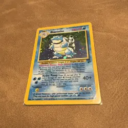 Pokemon TCG Blastoise Holo Unlimited Rare Card 2/130 Base Set 2 With Swirl - Image 1