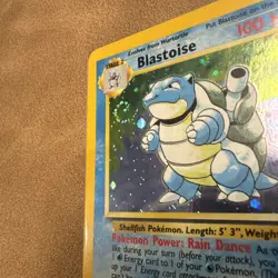 Pokemon TCG Blastoise Holo Unlimited Rare Card 2/130 Base Set 2 With Swirl - Image 5