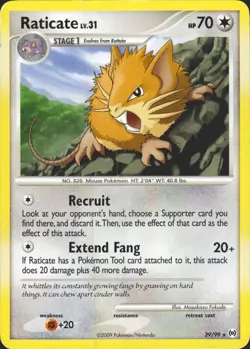 Raticate 29/99 Rare Arceus Pokemon Card NM - Image 1