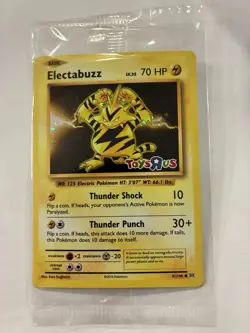 New Sealed Pokemon XY Evolutions Toys R Us 41 Electabuzz Cosmos Holo Promo Card - Image 1