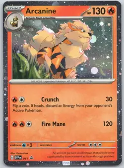 Arcanine SVP011 - SV Black Star Promo - Pokemon Card - Near Mint - Image 1