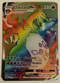 Pokemon TCG Charizard VMAX Champions Path Secret Rare Card 074/073 - Image 1