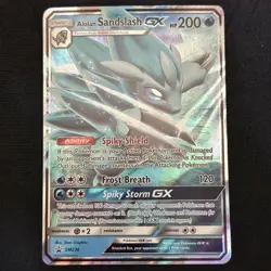 Alolan Sandslash GX SM236 Sun & Moon Promo Pokemon Card - Image 1