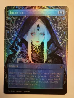 Intuition FOIL Proxy Playtest Card with Custom Anime Girl Art Design - Image 4