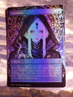 Intuition FOIL Proxy Playtest Card with Custom Anime Girl Art Design - Image 5