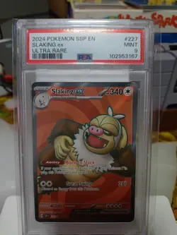 Pokemon TCG Slaking EX Full Art Ultra Rare Holo Card 227/191 Surging Sparks - Image 1