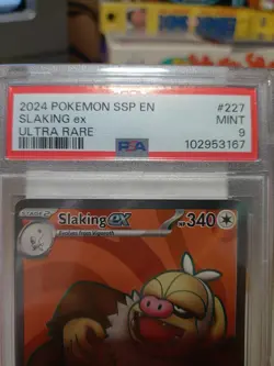 Pokemon TCG Slaking EX Full Art Ultra Rare Holo Card 227/191 Surging Sparks - Image 2