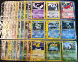 Lot of 90 ALL HOLO Vintage Pokemon Card Binder Collection - Image 1