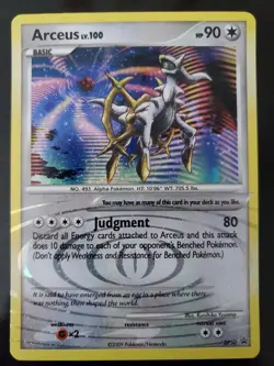 Arceus DP50 Holo Pokemon TCG Black Star Promo Card Diamond Pearl Lightly Played - Image 1