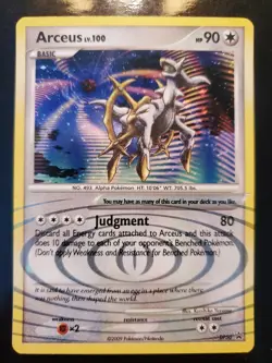 Arceus DP50 Holo Pokemon TCG Black Star Promo Card Diamond Pearl Lightly Played - Image 3