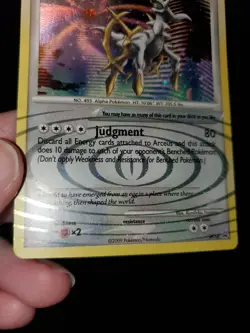 Arceus DP50 Holo Pokemon TCG Black Star Promo Card Diamond Pearl Lightly Played - Image 5