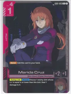 Gundam Card Game - Marida Cruz GD01-093 R Set of 4 - Near Mint/Mint - Image 1
