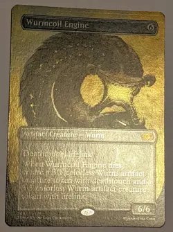 MTG English Magic Card NM FOIL BORDERLESS WURMCOIL ENGINE from Double Masters - Image 1
