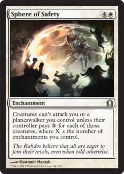 MTG Sphere of Safety, Return to Ravnica, Heavily Played, English - Image 1