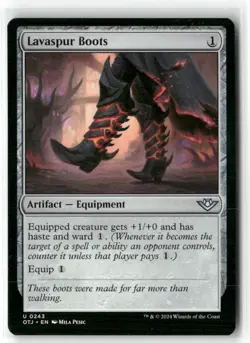 Outlaws of Thunder Junction Magic: The Gathering Lavaspur Boots - Image 1