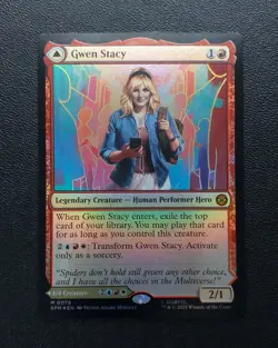 Gwen Stacy / Ghost Spider Mtg Mythic FOIL 0078 Magic The Gathering Spider-Man - Image 1