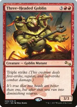 THREE-HEADED GOBLIN NM! *UNSTABLE* - Image 1