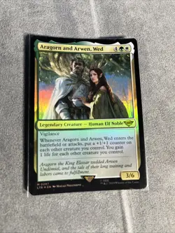Aragorn and Arwen, Wed - Foil -Lord of the Rings (LTR) - MTG Mythic Rare #287 - Image 1
