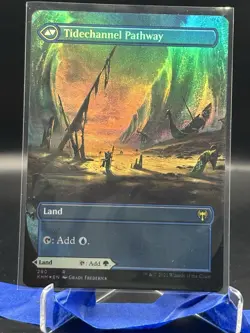 MTG - Barkchannel Tidechannel Pathway Land (Borderless) Kaldheim Foil NM - Image 2