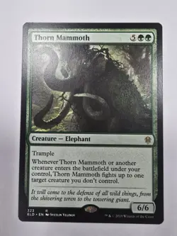 Thorn Mammoth Throne of Eldraine Regular Magic The Gathering Mtg - Image 1
