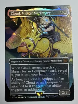 Cloud, Midgar Mercenary (Borderless, Chocobo Foil #564) MTG Final Fantasy - Image 1