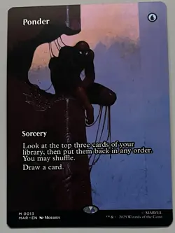 MTG Marvel Universe Ponder Sorcery MYTHIC REGULAR #0013 - Image 1
