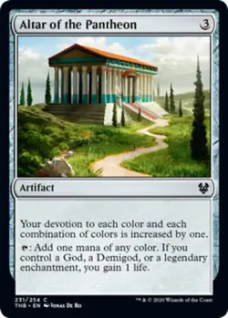 1 x Altar of the Pantheon - Foil - Theros Beyond Death - Light Play - MTG - Image 1