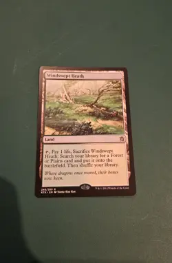 MTG Magic the Gathering Windswept Heath Khans of Tarkir Fetchland - Rare - NM - Image 1