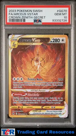 2023 Pokemon Sword & Shield Crown Zenith #GG70 Arceus Vstar Secret PSA 10 GEM MT - Image 1