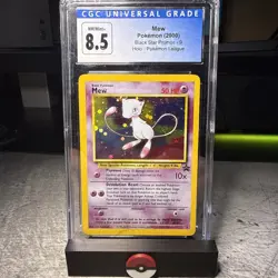 CGC 8.5 NM/ MINT + Pokemon Mew #9 Holo Black Star Promo 2000 League Rare - Image 1