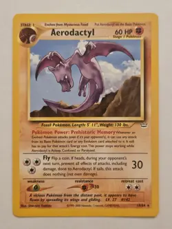 Pokemon TCG Aerodactyl Neo Revelation Card 15/64 Unlimited Rare NM Condition - Image 1