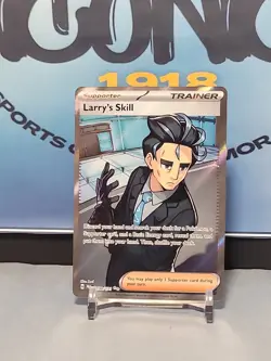 Pokemon Card Larry's Skill 139/131 Prismatic Evolutions Ultra Rare NM + Pokeball - Image 2