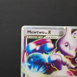 Pokemon Mewtwo TCG LV.X Holo Card 144/146 Legends Awakened HP - Image 2