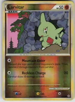 Pokemon TCG Larvitar (50) Common Reverse Holo Unleashed 50/95 - Image 1