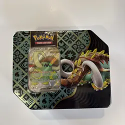 BRAND NEW TIN POKEMON TCG SCARLET & VIOLET PALDEAN FATES SHINY GREAT TUSK EX - Image 1