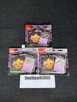 Lot Of 3 Pokemon TCG Paldean Fates Fidough Tech Sticker Collection Sealed 🔥🔥 - Image 1