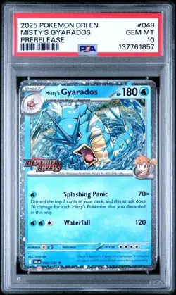 2025 POKEMON DRI EN-DESTINED RIVALS #049 MISTY'S GYARADOS PRERELEASE - Image 1