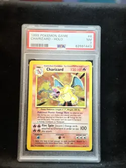 1999 POKEMON GAME CHARIZARD-HOLO #4 PSA NM 7 - Image 1