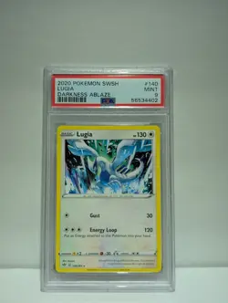 Pokemon Lugia 140/189 Darkness Ablaze Rare Regular English 2020 - PSA 9 - Image 1