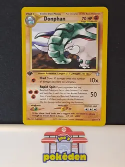 Neo Genesis 1st Edition Rare: Donphan 21/111 LP/NM Pokemon TCG - Image 1