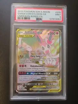 2019 POKEMON SUN & MOON UNBROKEN BONDS FULL ART/GARDEVOIR & SYLVEON GX PSA 9 - Image 1
