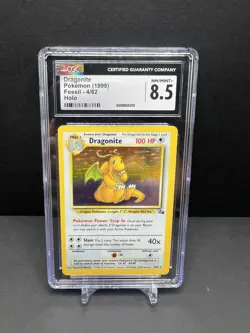 1999 Pokemon Fossil Holo #4 Dragonite CGC 8.5 NM MINT+ 4/62 - Image 1