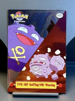 TOPPS POKEMON TV13 #109 KOFFING #110 WEEZING HOLO 1998 HOLO FOIL - Image 1