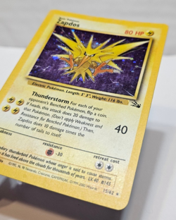 Zapdos 15/62 Holo Rare Unlimited Fossil Pokemon 839 - Image 2