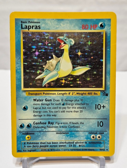 Lapras 10/62 Holo Rare Unlimited Fossil Pokemon 850 - Image 1