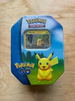 Pokemon Go Pikachu Tin Sealed Mint Condition 2022 Pokemon Go Tin Factory Sealed - Image 1